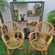 Duo de fauteuils en rotin années 70