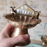 Two brass soap dishes