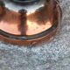Art Deco tulip lamp in copper metal, 42.5cm from the 1930s.