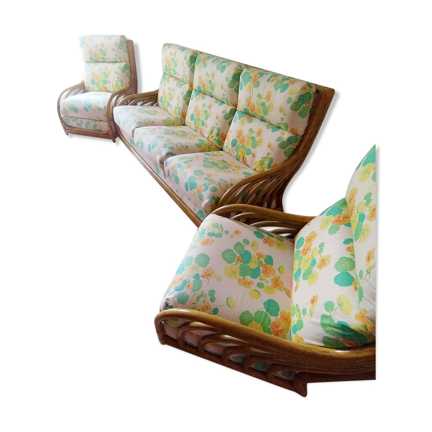 Salon bamboo rattan prestige