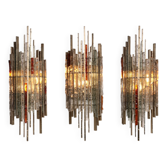 Italian brutalist sculptural wall lamp by Biancardi & Jordan for Poliarte, 1970s