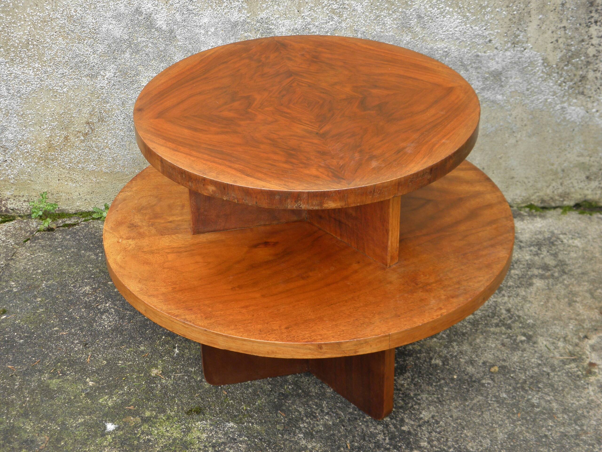 Table à thé Art Déco en noyer