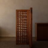 Paravent vintage en bois à 3 panneaux ajourés · Paravent pliant en pin (135 cm)