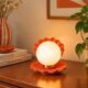 Lampe coquillage en porcelaine et opaline 1980