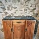 French Art Deco walnut sideboard with marble top, 1920s