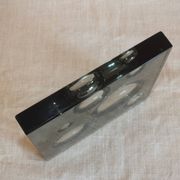 Empty pocket tile in smoked glass 1970 Scandinavian style