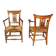 Pair of straw armchairs in cherry wood Directoire early XIX