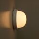 Vintage wall lamp in opaline and lacquered wood