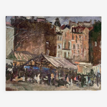 Tableau ancien ville Paris