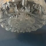 Vintage mid-century decorative thick glass ceiling lamp