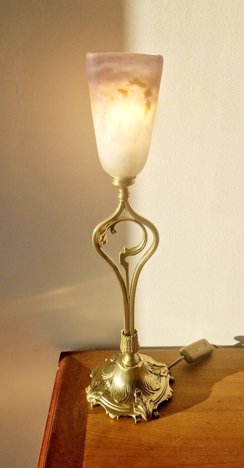 Art Nouveau style lamp by Müller Frères