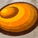 Round carpet 2m Scandinavian Schaeffler model "Atrium" synthetic from 1977