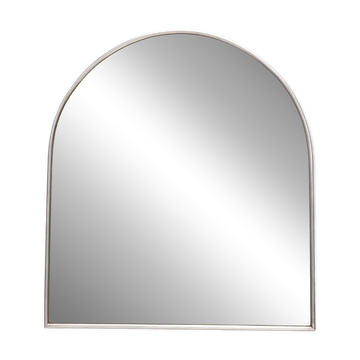 Miroir mural minimaliste en forme de bouclier avec cadre en acier, Italie
