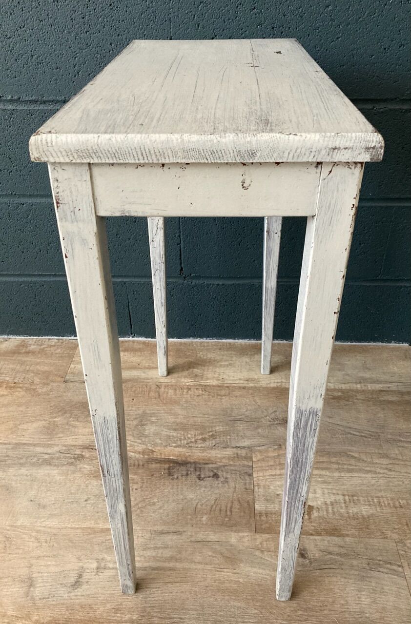 Side table in gray patinated oak