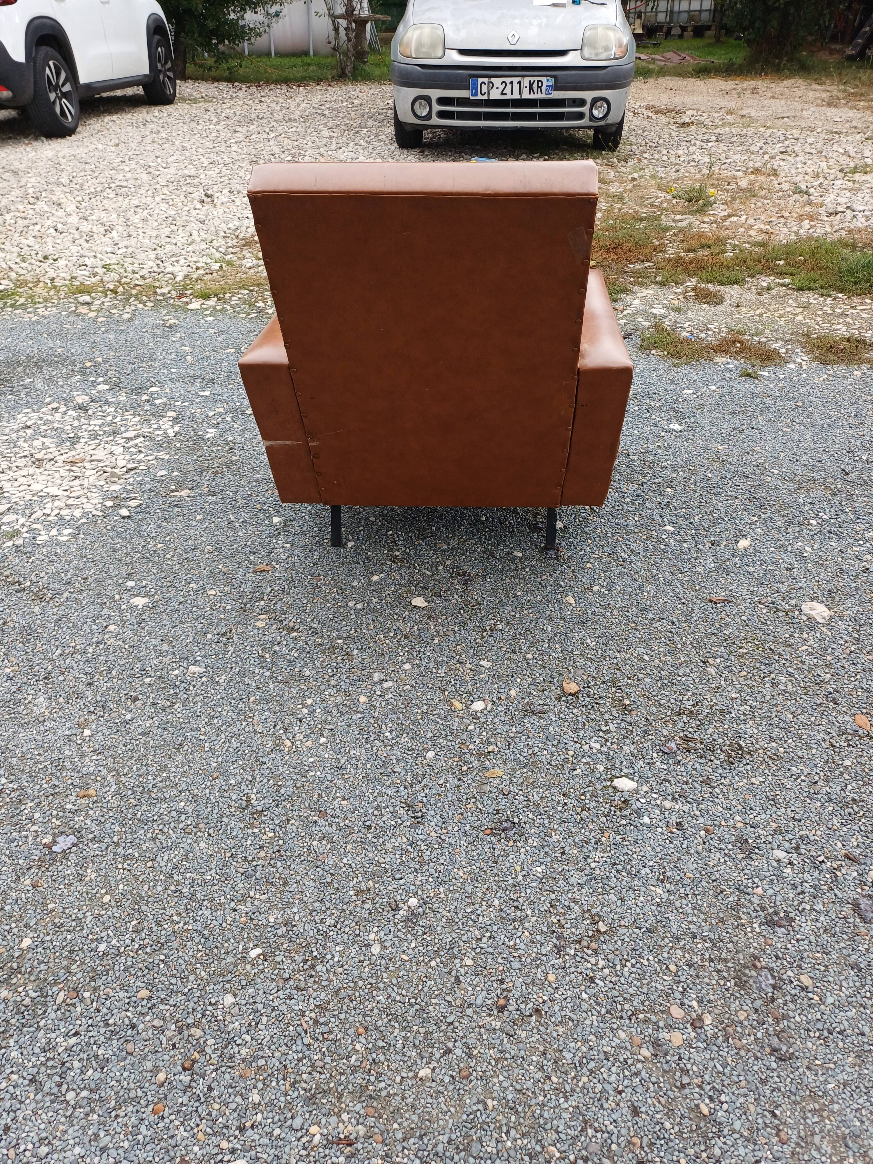 Vintage 50s/60s Brown Skai Armchair