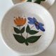 6 deep plates Poteries du Marais hand-painted floral decoration from the 60s and 70s