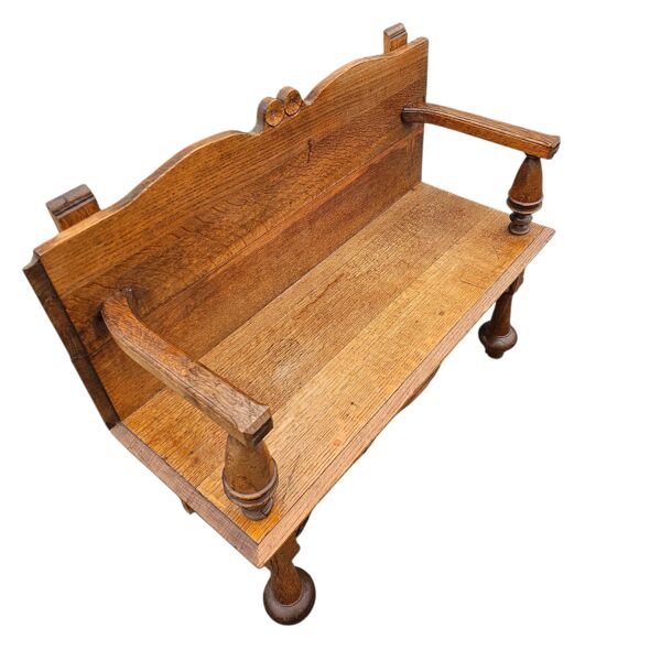 Banc en chêne néerlandais, années 1920