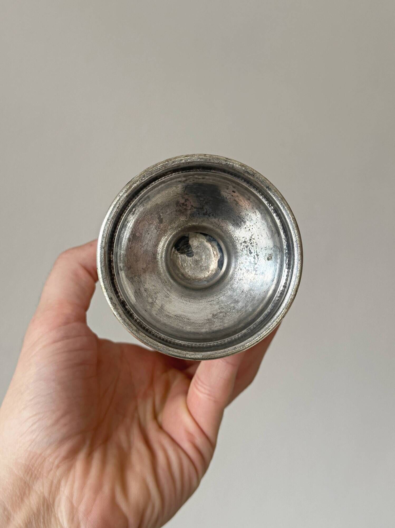 Pair of antique silver-plated vases