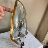 Timeless dish signed Annie Glass 38/36 made in the USA gilded with 24k fine gold