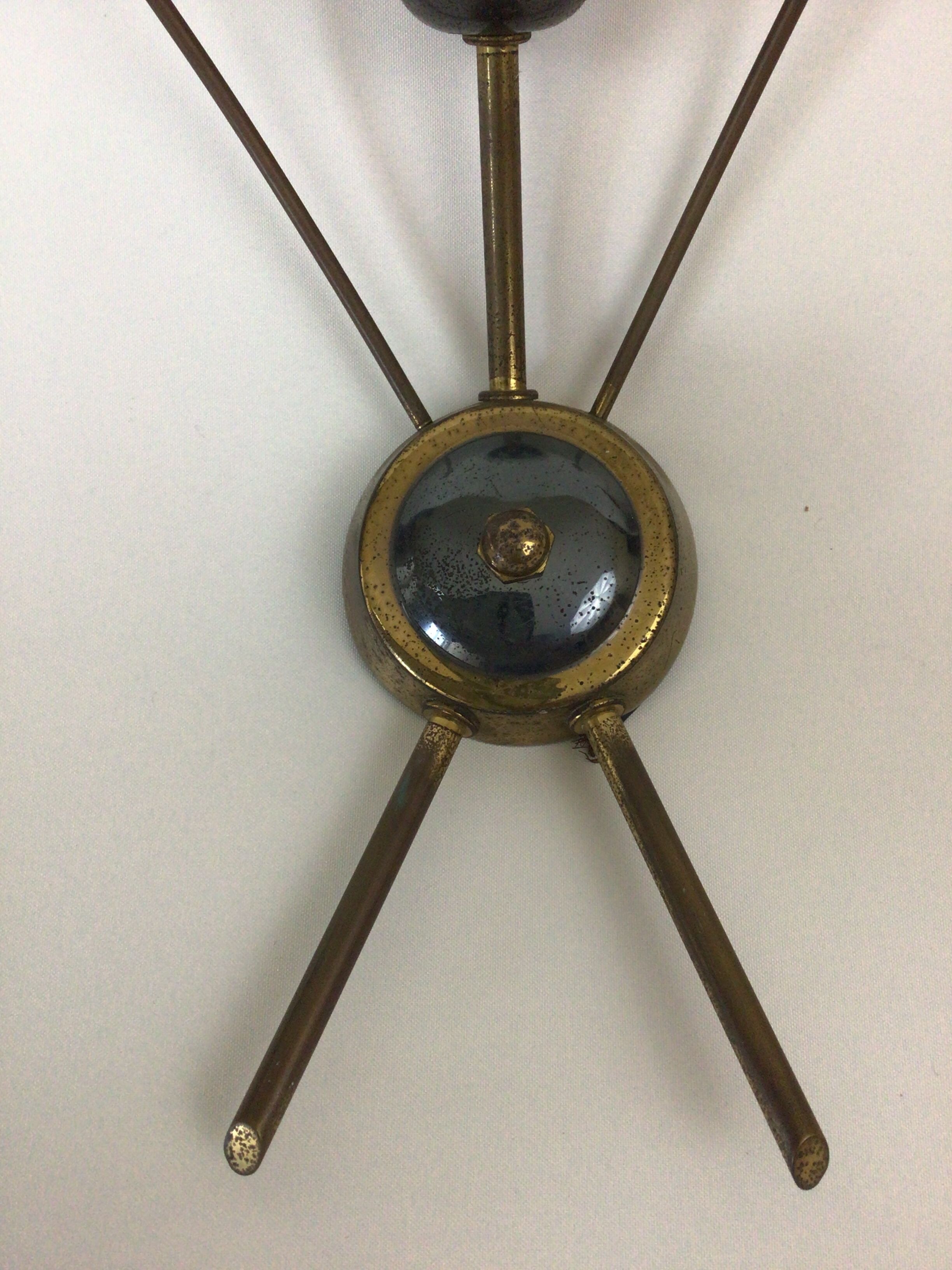 Pair of vintage wall lamps 1950 opaline and plexi