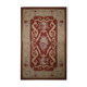 Traditional Red Wool Needlepoint Rug Handwoven Area Rug 91x152cm
