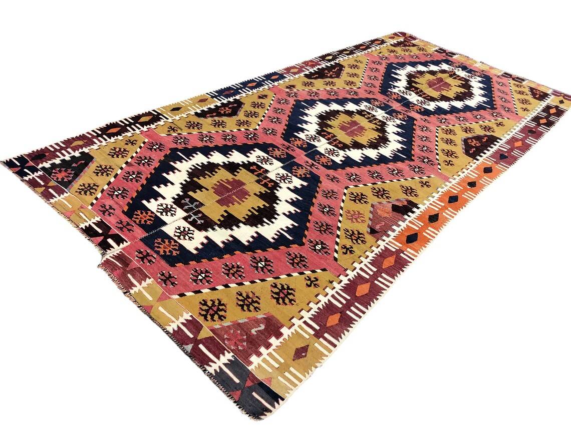 Oversize Handwoven Kilim Rug