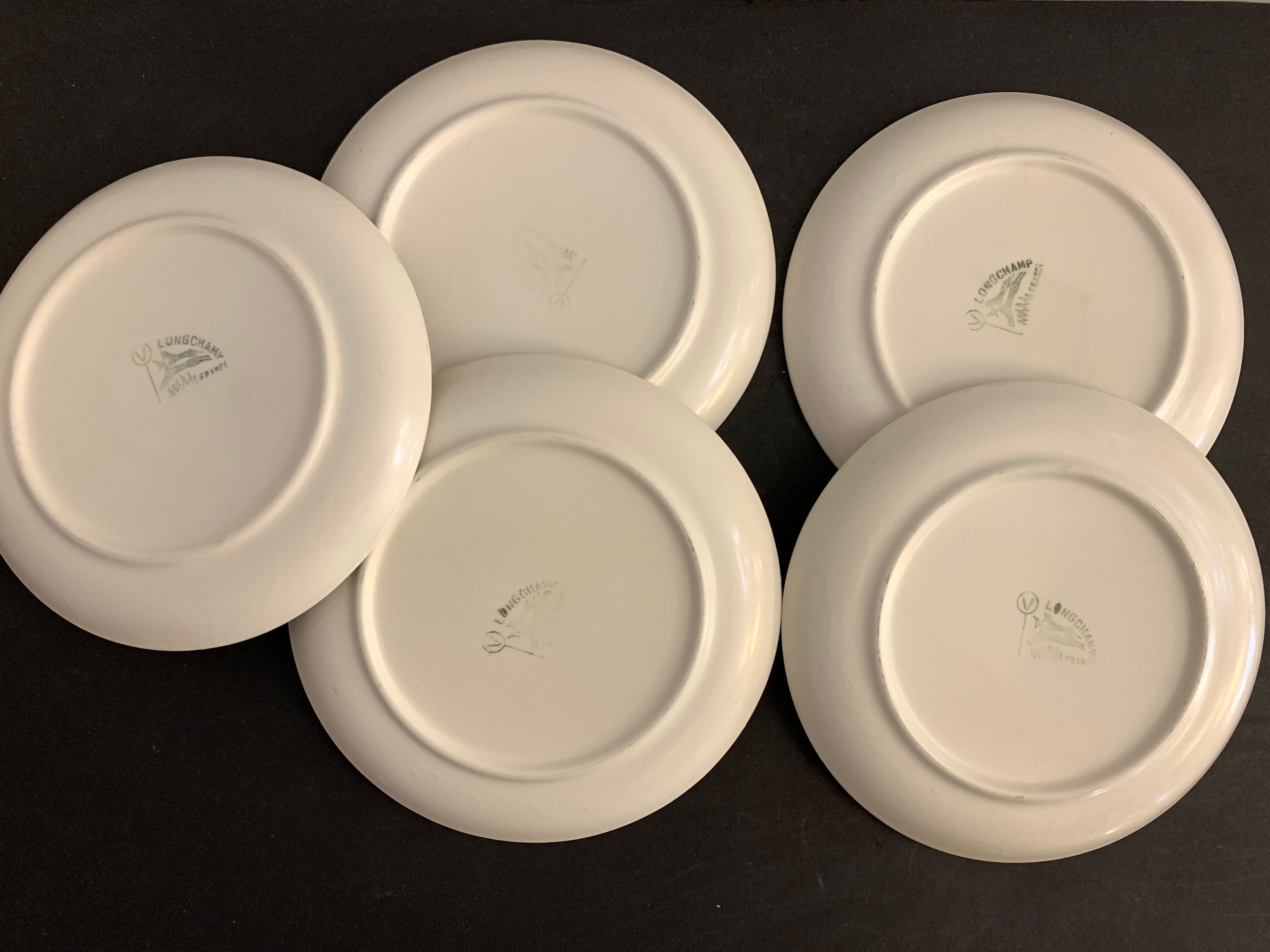 10 Longchamp dessert plates, floral model