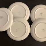 10 Longchamp dessert plates, floral model