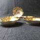 Five Antique Limoges Porcelain Berry Plates: Hand-Painted Gilbert, Gilded