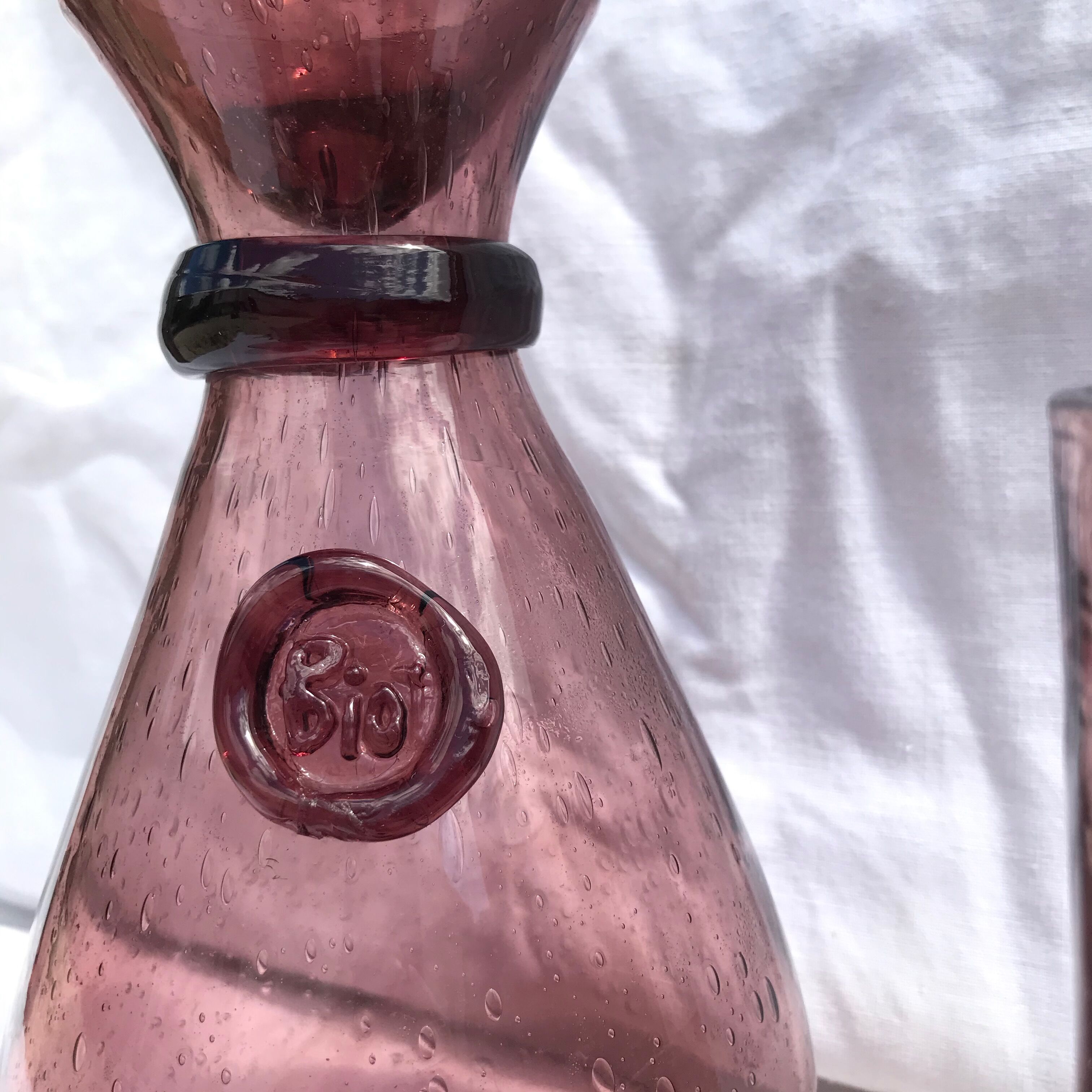 Blown glass Biot orangeade service