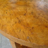 Oval coffee table Art Deco Walnut Burr