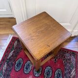 Brutalist wooden stool