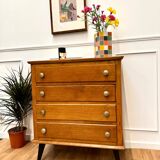 Commode pieds compas vintage