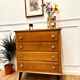 Vintage compass foot chest of drawers