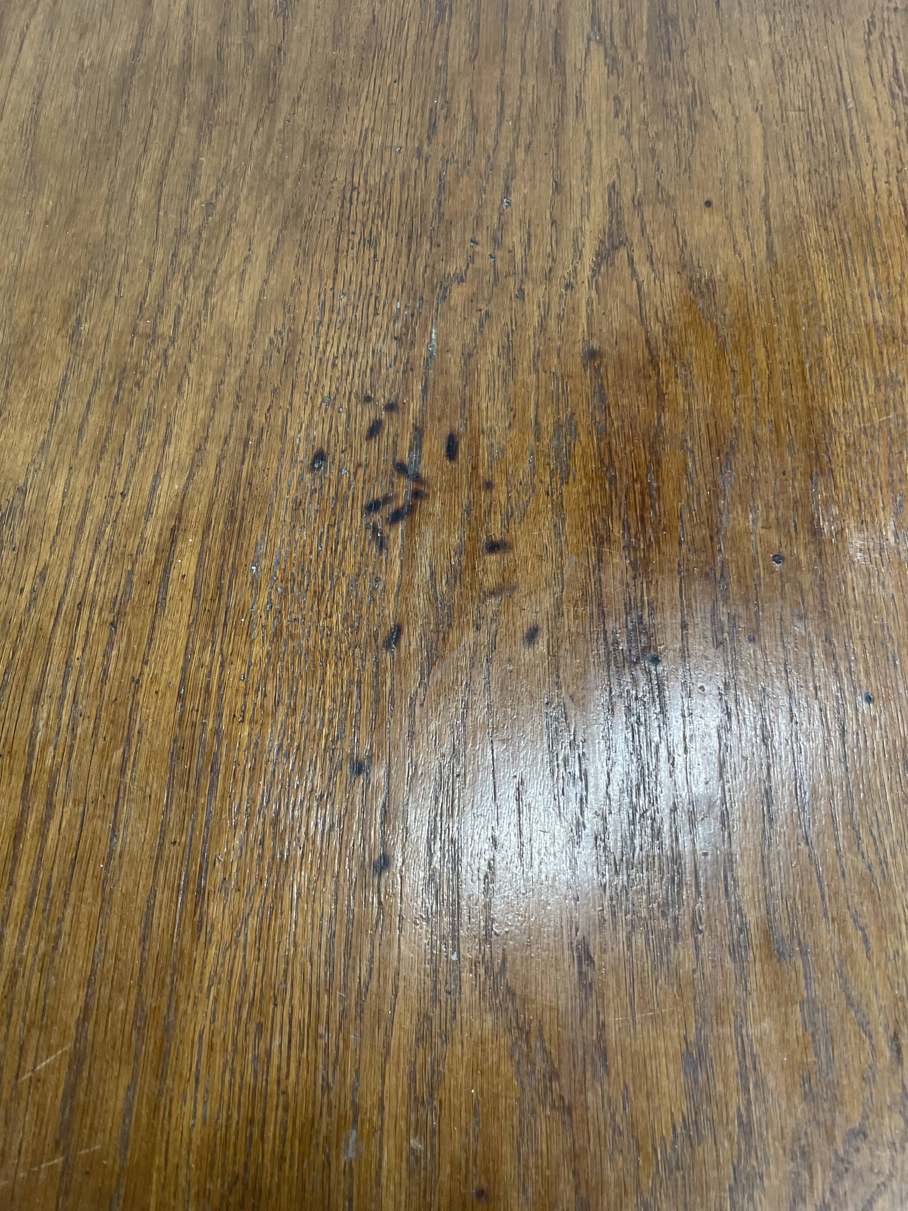Oak and veneer counter or desk