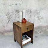 Solid wood bedside table from the 50s.