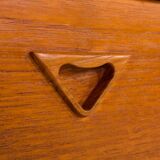 Italian mid-century desk shelving unit in teak, 1960s