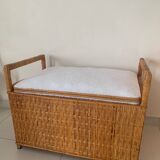 Rattan bench chest