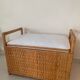 Coffre banc en rotin