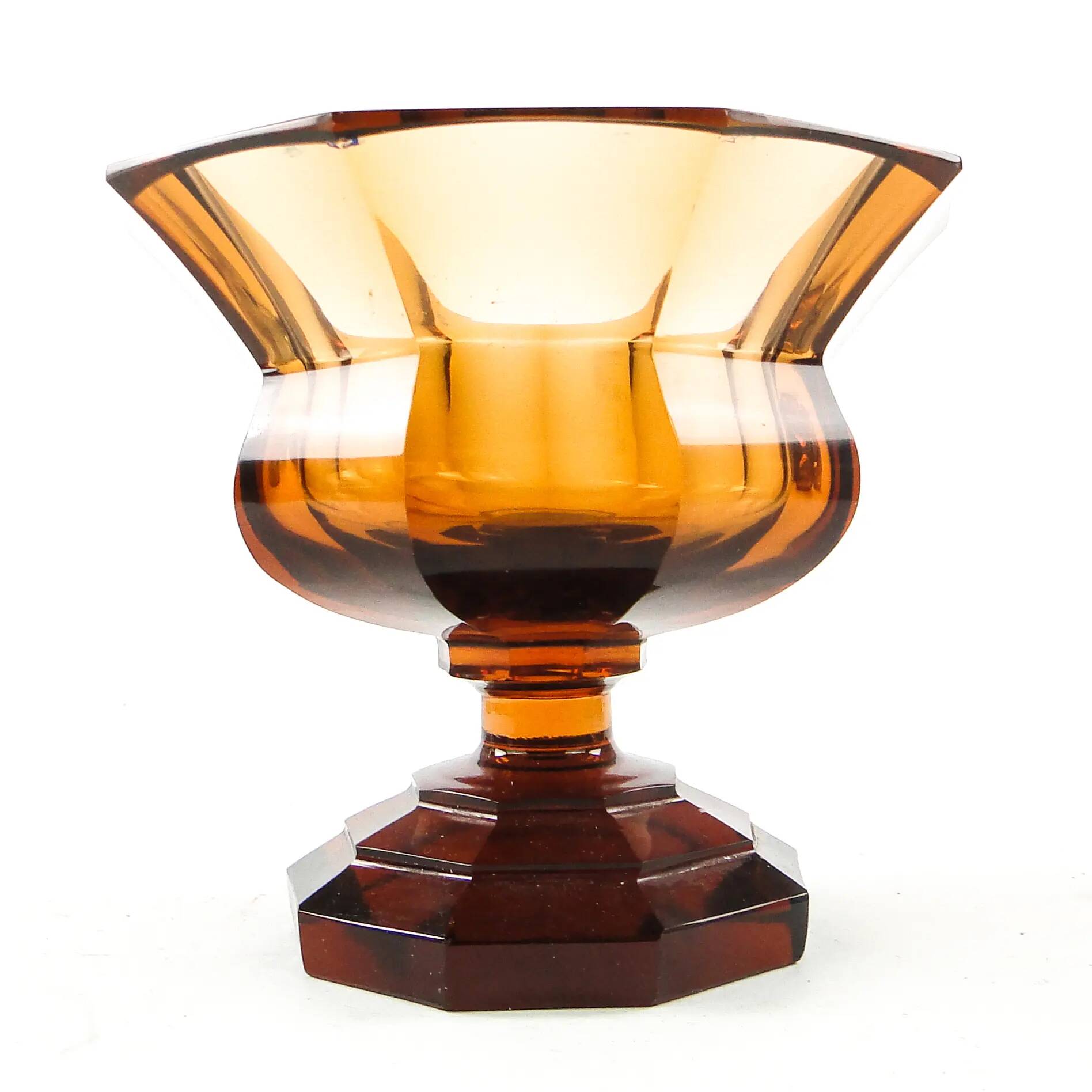 Goblet, Art Deco, crystal, Moser, Czechoslovakia, 1930s