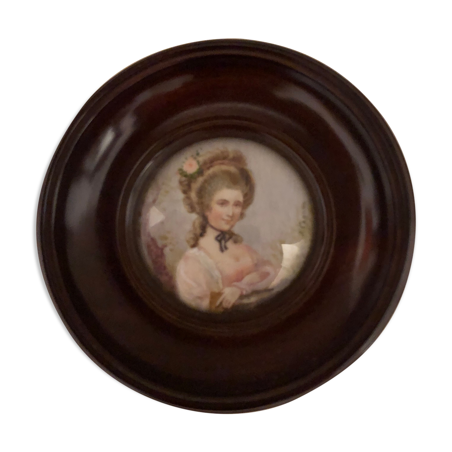 Miniature Napoleon III portrait of woman