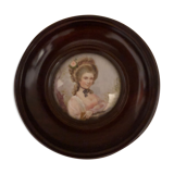 Miniature Napoleon III portrait of woman
