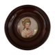 Miniature Napoléon III portrait de femme