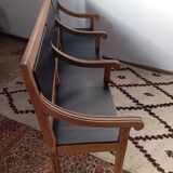 Early 20th-century solid oak bench