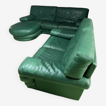 Roche Bobois living room green leather made in Italy
