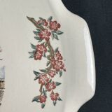 Lot of 2 Sarreguemines earthenware cake dishes from Ma Normandie circa 1950