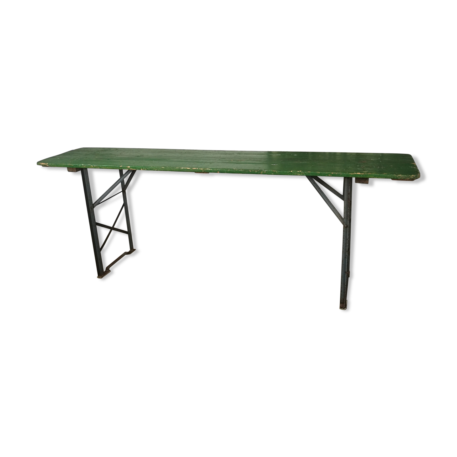 Folding brewery table