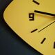 Formica vintage asymmetrical silent wall clock "Yellow Star"