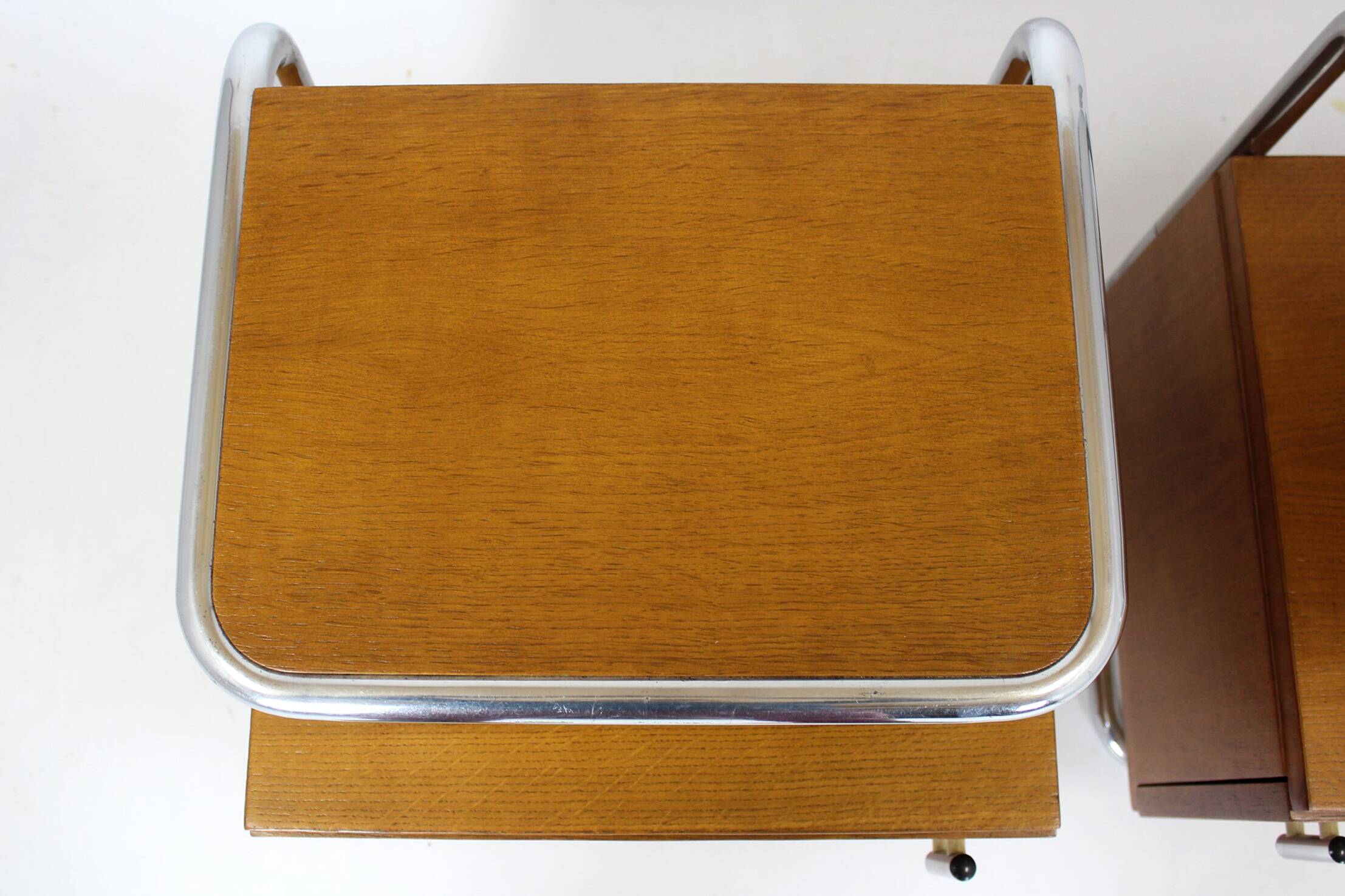 Restored Bauhaus Bedside Tables by Hynek Gottwald, 1930s, Set of 2