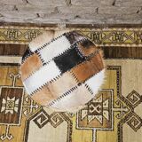 Patchwork pouf or stool from the 1980s